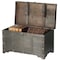 Vintiquewise Brown Large Wooden Storage Trunk with Lockable Latch QI003943.L - alternate 5